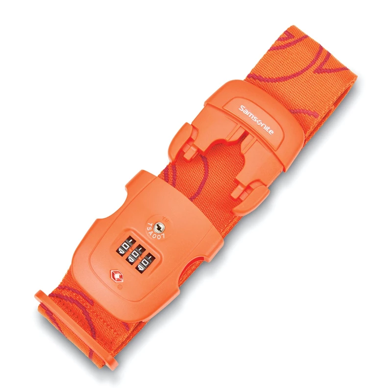 Samsonite 3 Dial Travel Sentry Combination Luggage Riemen Koffer Orange | WK9812347