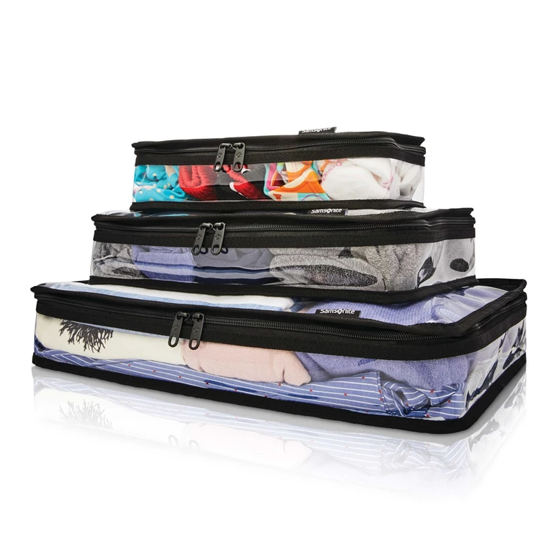 Samsonite Go Clear 3PC Packing Cubes Verpackungsorganisation Clear | HT0862537