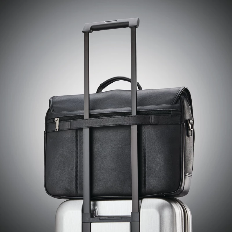 Samsonite Klassische Leder Flapover Laptoptaschen & Aktentaschen Schwarz | UN8051946