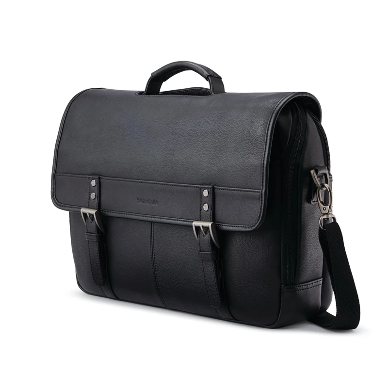 Samsonite Klassische Leder Flapover Laptoptaschen & Aktentaschen Schwarz | UN8051946