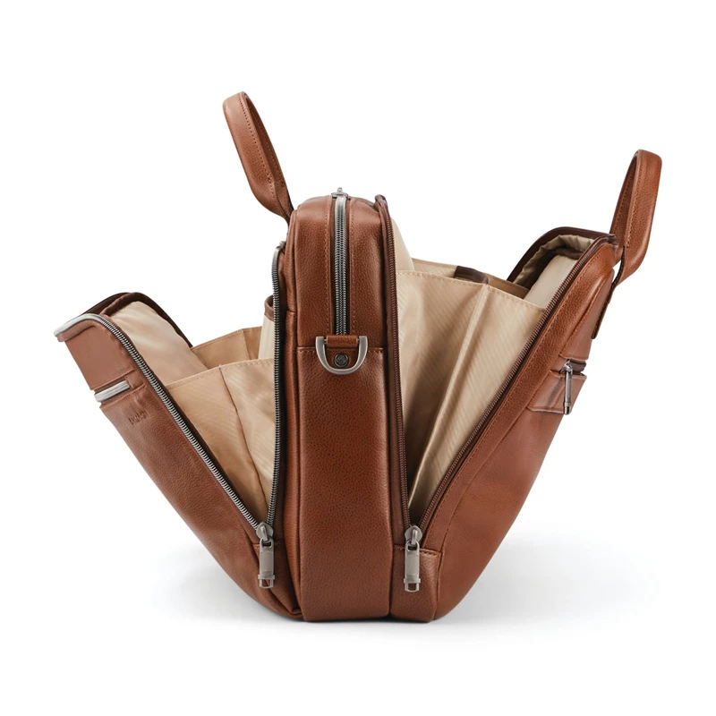 Samsonite Klassische Leder Toploader Businesstaschen Cognac | ZH4782651