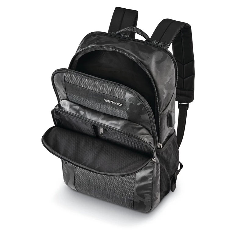 Samsonite Quadrion Slim Backpack Laptop Rucksack Black/Camo | LB2870913