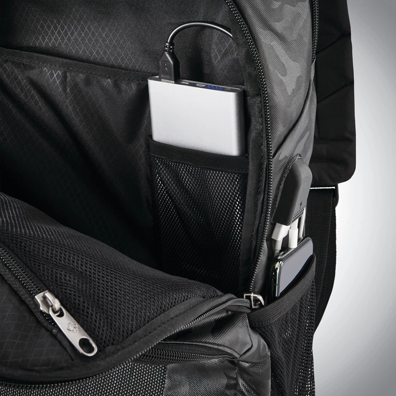 Samsonite Quadrion Slim Backpack Laptop Rucksack Black/Camo | LB2870913