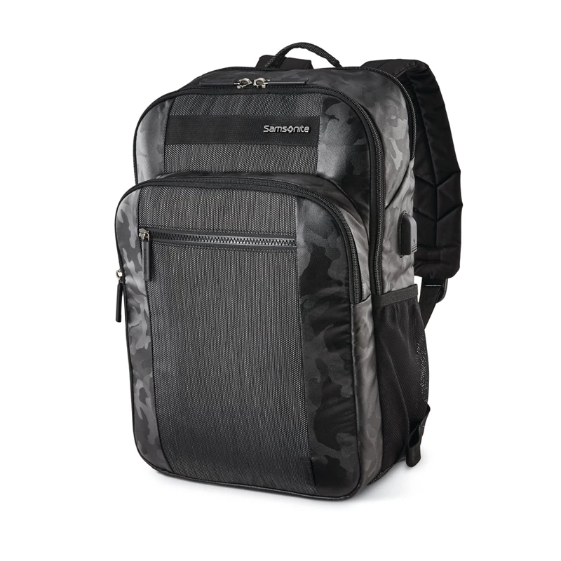 Samsonite Quadrion Slim Backpack Laptop Rucksack Black/Camo | LB2870913