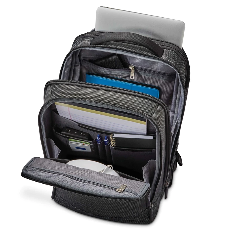 Samsonite SXK Prime Expandable Backpack Businesstaschen Black/Silver | MQ0826143