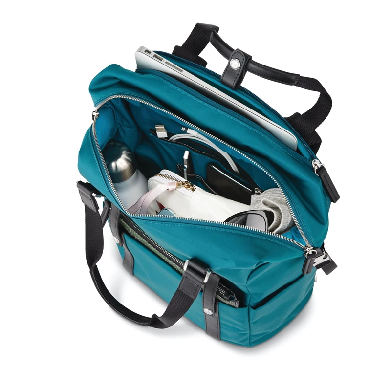 Samsonite Samsonite & Sarah Jessica Parker: The Carried Away Convertible Laptop Rucksack Teal/Black Glitter Glow | ZB0752948
