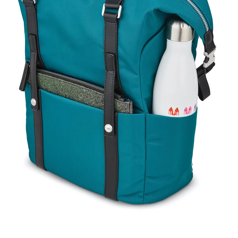 Samsonite Samsonite & Sarah Jessica Parker: The Carried Away Convertible Laptop Rucksack Teal/Black Glitter Glow | ZB0752948