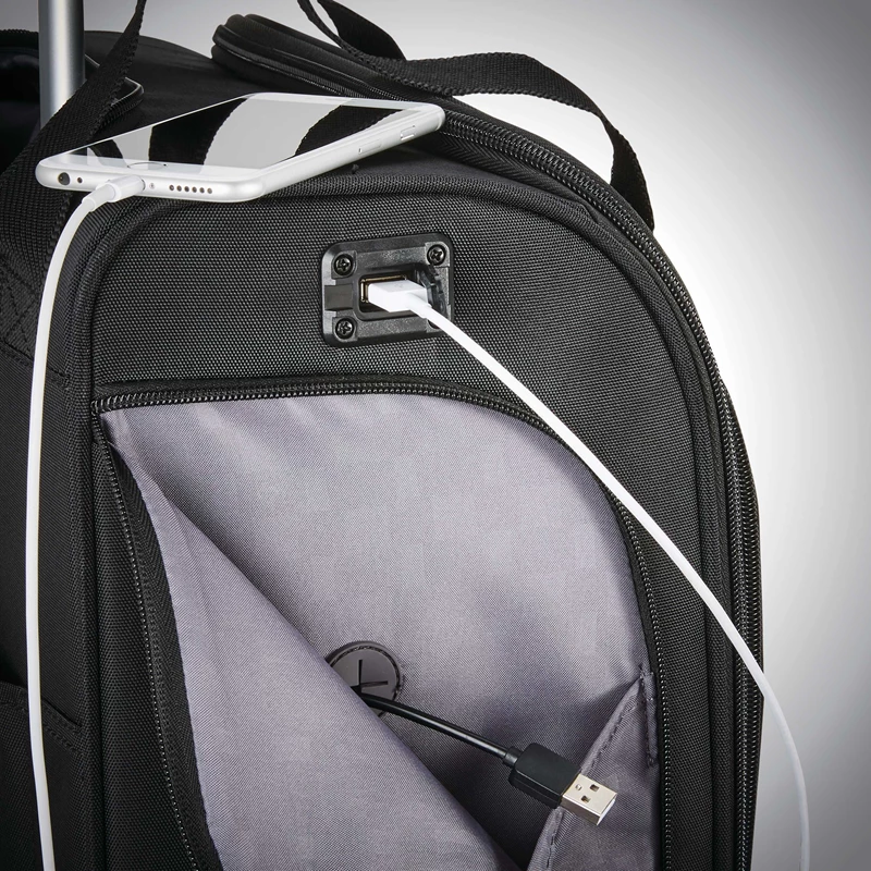 Samsonite Spinner Underseater with USB Port Underseat Koffer Schwarz Weiß Schwarz | LX3402876