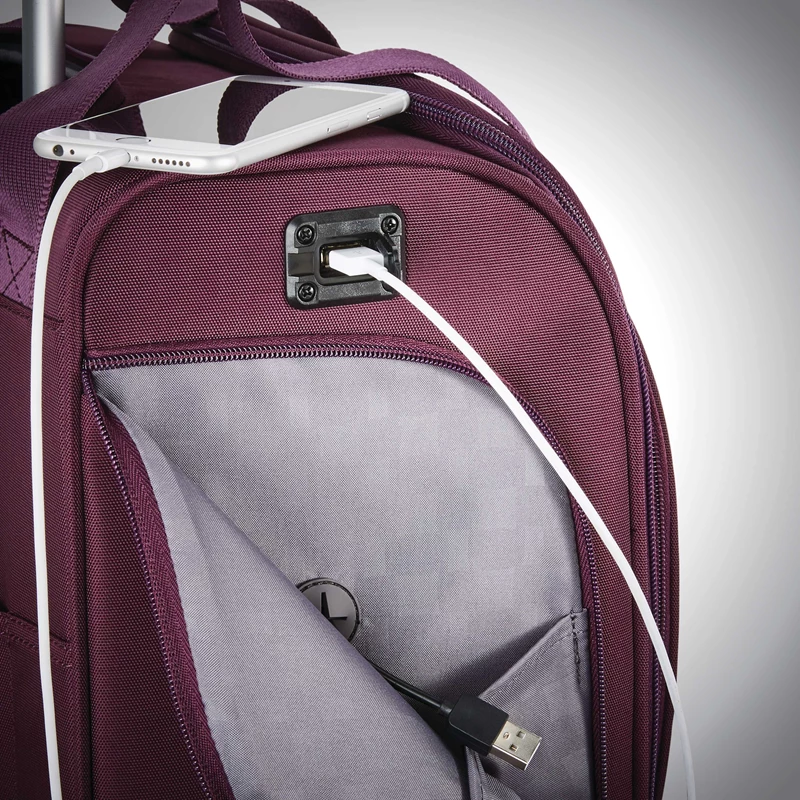 Samsonite Spinner Underseater with USB Port Underseat Koffer Hellbeige Grau | SM7659410