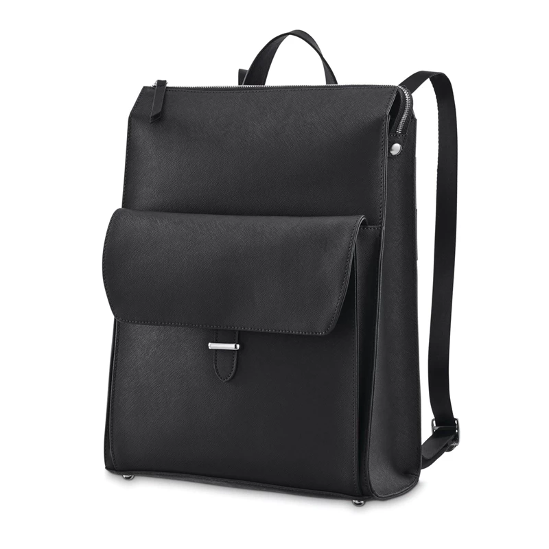 Samsonite Women\'s Executive Leder Convertible Backpack Laptop Rucksack Schwarz | XK4390716