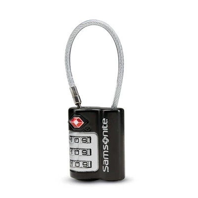 Samsonite 3 Dial Combination Cable Lock Koffer Schwarz | AX3570921