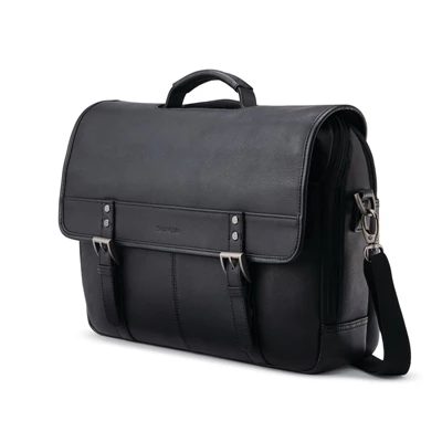 Samsonite Klassische Leder Flapover Laptoptaschen & Aktentaschen Schwarz | UN8051946