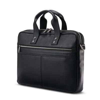 Samsonite Klassische Leder Slim Brief Laptoptaschen & Aktentaschen Schwarz | SL6953701