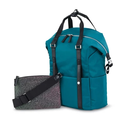 Samsonite Samsonite & Sarah Jessica Parker: The Carried Away Convertible Laptop Rucksack Teal/Black Glitter Glow | ZB0752948