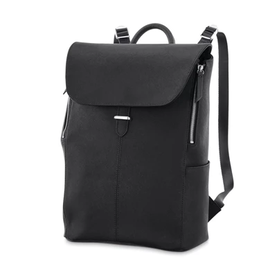 Samsonite Women's Executive Leder Flap Backpack Laptop Rucksack Schwarz | CE9378216