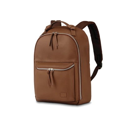 Samsonite Women's Leder Everyday Backpack Laptop Rucksack Cognac | BC0135469